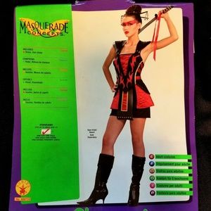 Womens Sexy Glamorai Ninja Samurai Costume OS
